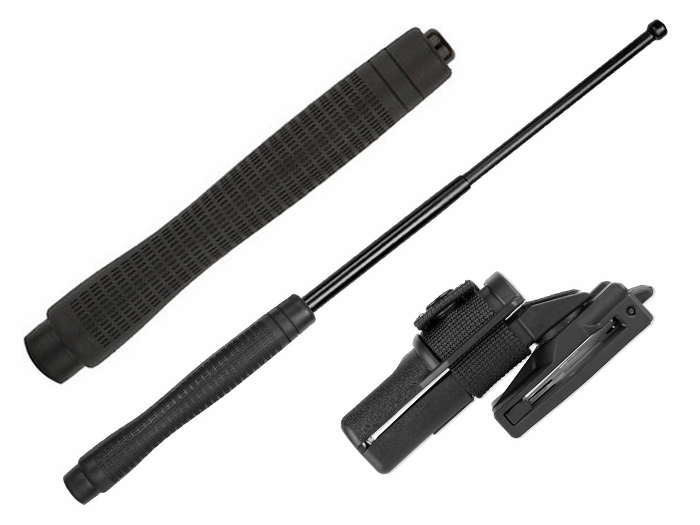 Телескопическая дубинка ESP 16” с эргономичной ручкой (черная) / ExB-16HE Black